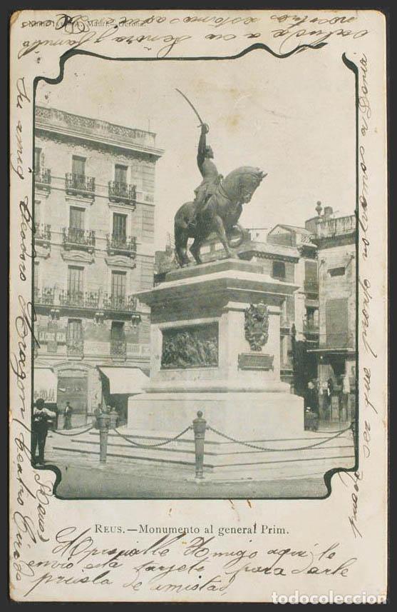 Postales: Tarragona. REUS. Monumento al general Prim. - Foto 1