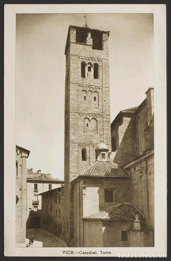 Postales: Barcelona. VICH. Catedral. Torre. - Foto 1