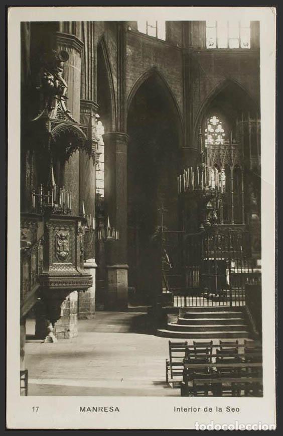 Postales: Barcelona. MANRESA. Interior de la Seo. - Foto 1