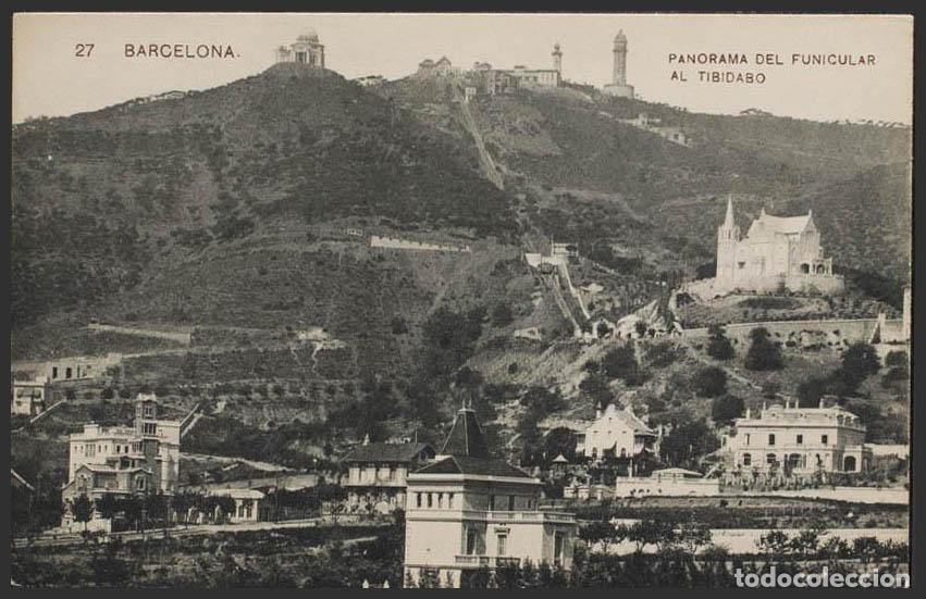 Postales: Barcelona. BARCELONA. Panorama del Funicular al Tibidabo. - Foto 1