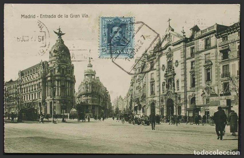 Postales: Madrid. MADRID. Entrada de la Gran V&iacute;a. - Foto 1