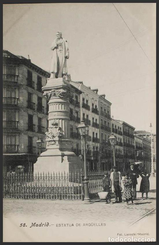 Postales: Madrid. MADRID. Estatua de Arg&uuml;elles. - Foto 1