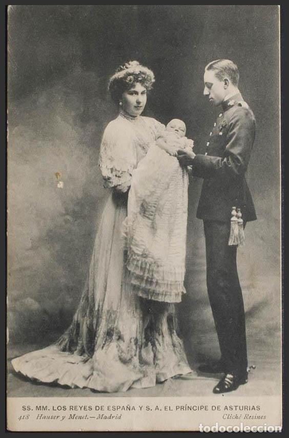 Postcards: Otros Apartados. ALFONSO XIII. SS.MM. Los Reyes de Espa&ntilde;a y S.A. El Pr&iacute;ncipe de Asturias. Hauser y M
