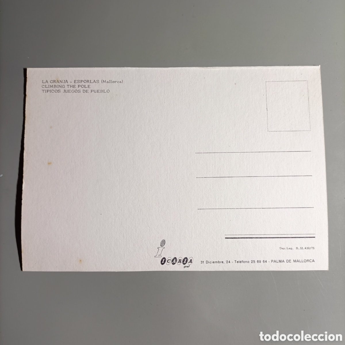 Postales: POSTAL SIN CIRCULAR - LA GRANJA - ESPORALS (MALLORCA) - Foto 2