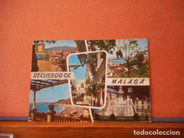 Cartoline: BONITA POSTAL CIRCULADA. MALAGA. PLAZA DE TOROS