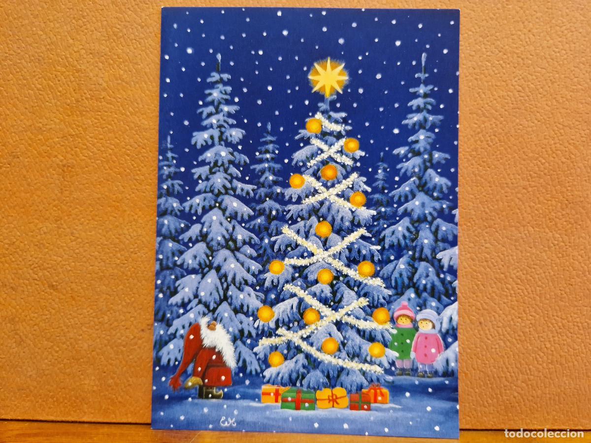 Postais: BONITA POSTAL DE NAVIDAD CIRCULADA. DIPTICO.