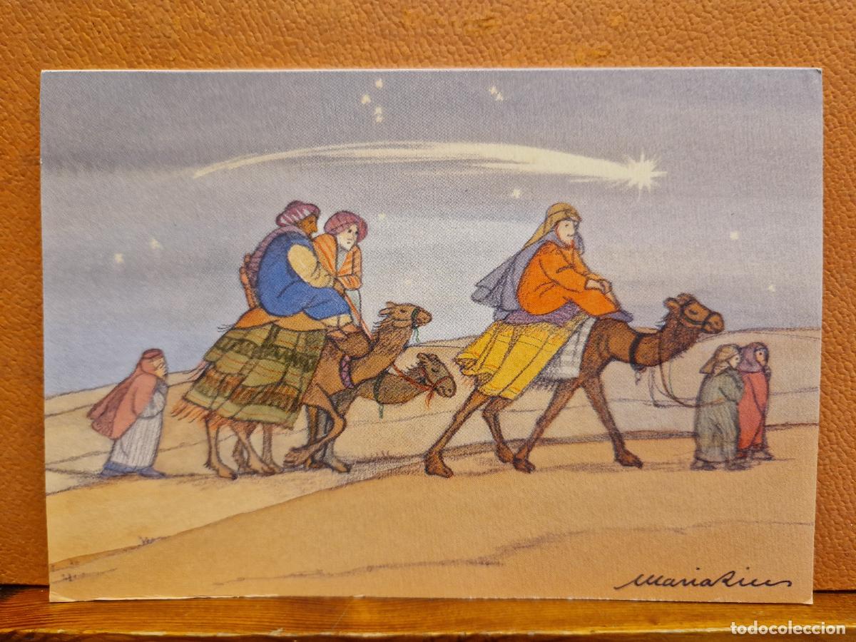 Postais: BONITA POSTAL DE NAVIDAD CIRCULADA. DIPTICO. TRES REYES MAGOS