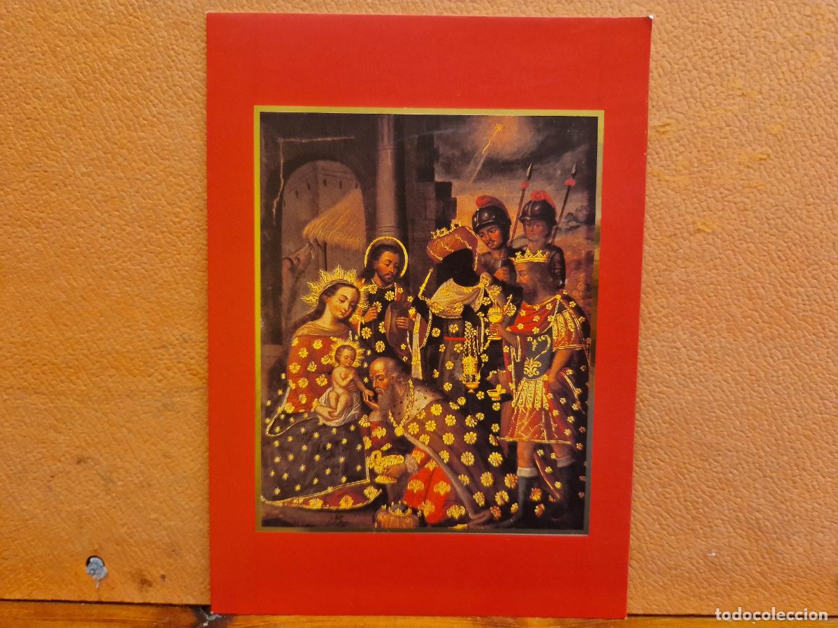 Postais: BONITA POSTAL DE NAVIDAD CIRCULADA. DIPTICO. NI&Ntilde;O Y VIRGEN CON LOS REYES