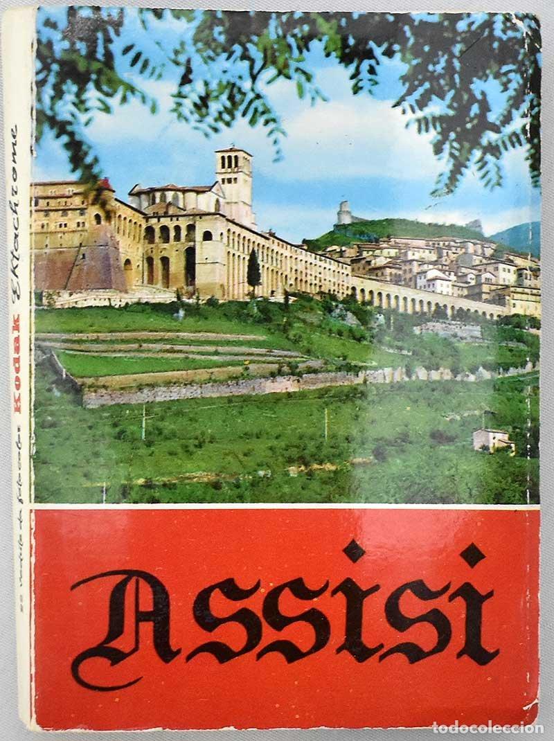 Postcards: Libro acorde&oacute;n con 22 minipostales de Assisi, Italia. A&ntilde;os 60. Kodak Ektachrome