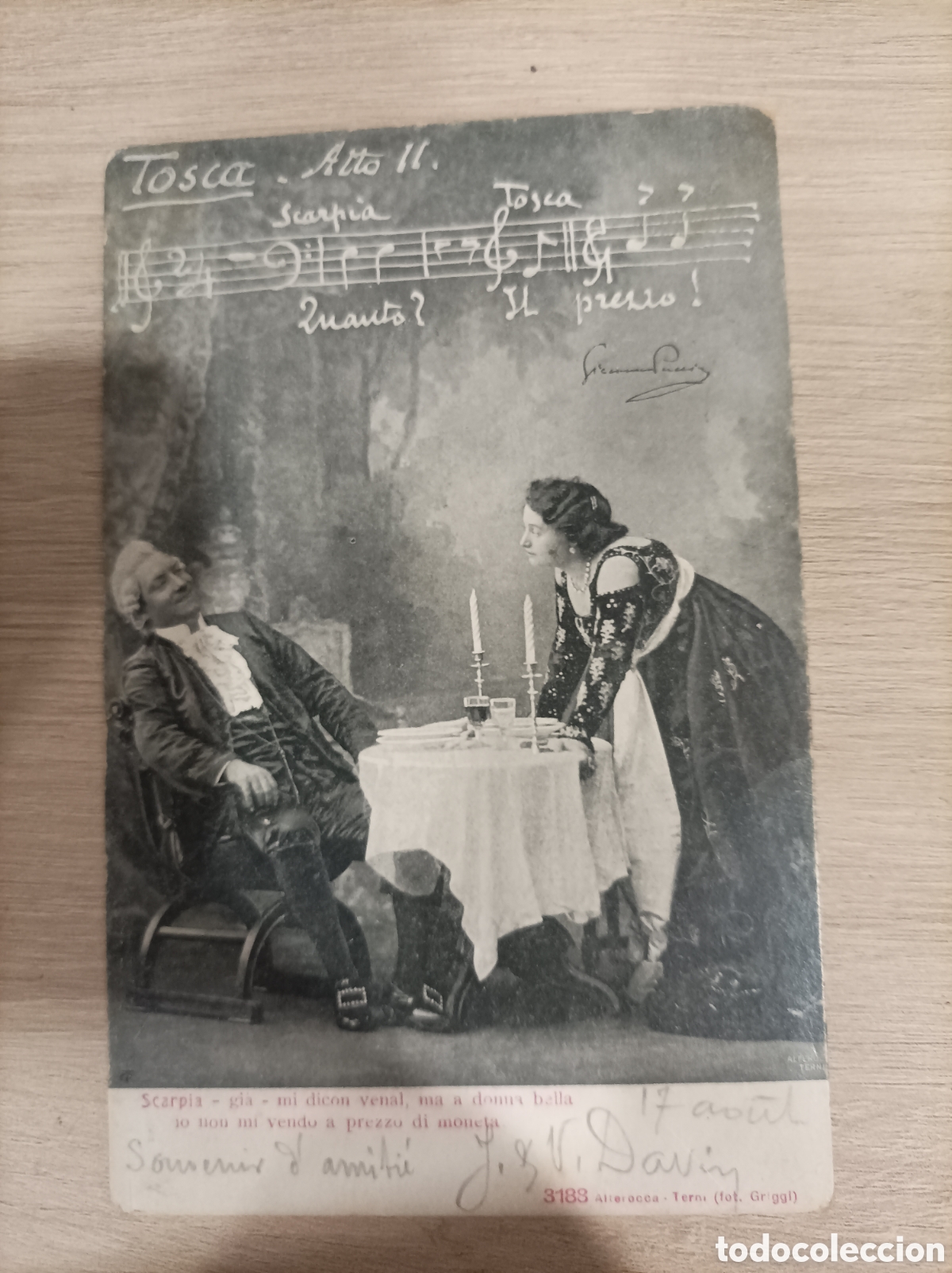 Postales: Tosca (Opera)_Alterocca Terni 3183, 3189 y 4143 - Foto 3