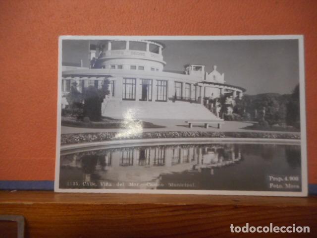 Postales: BONITA POSTAL CIRCULADA. CHILE. VI&Ntilde;A DEL MAR. CASINO MUNICIPAL