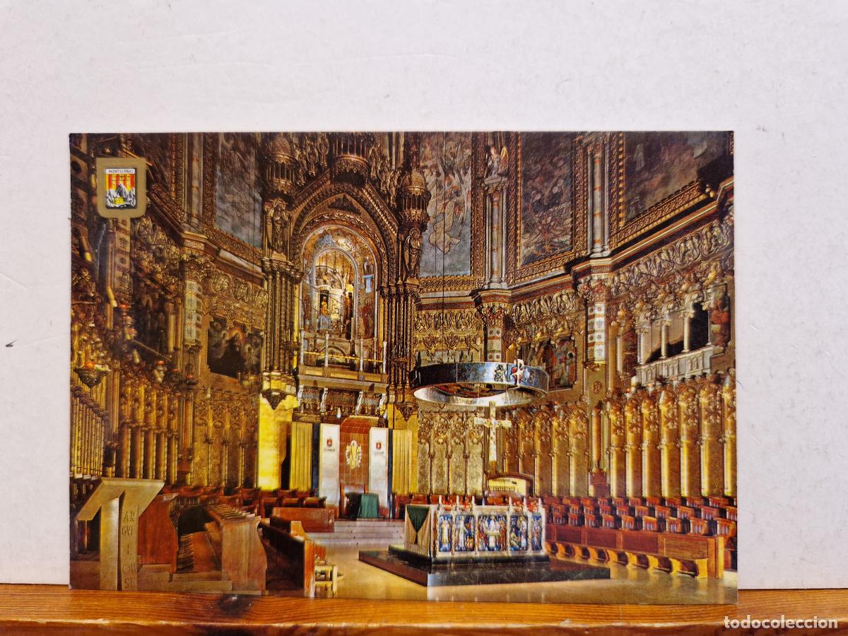 Cartes Postales: BONITA POSTAL CIRCULADA. MONTSERRAT. INTERIOR DE LA BAS&Iacute;LICA