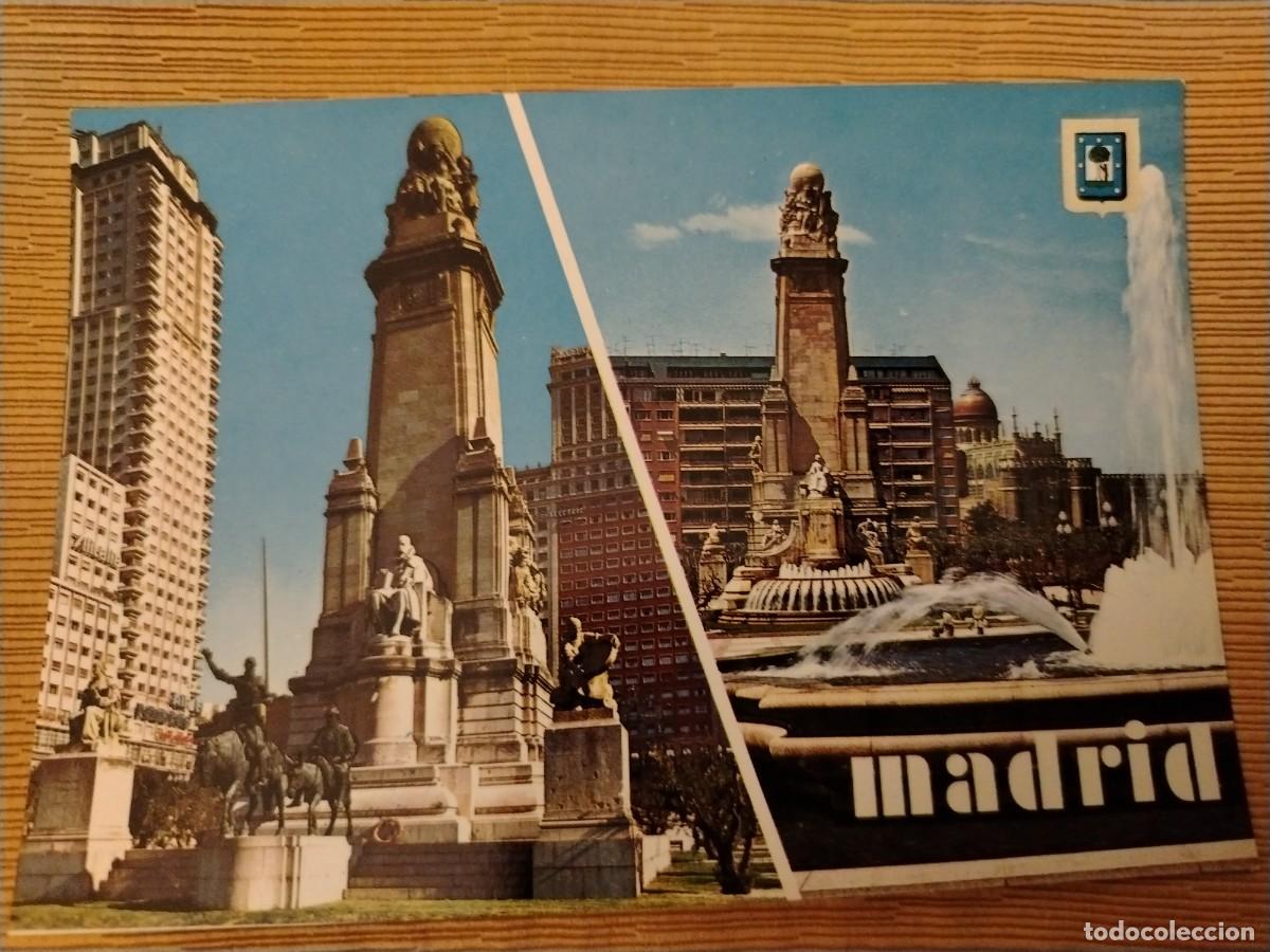 Postales: Postal Madrid monumento a Cervantes - Foto 1