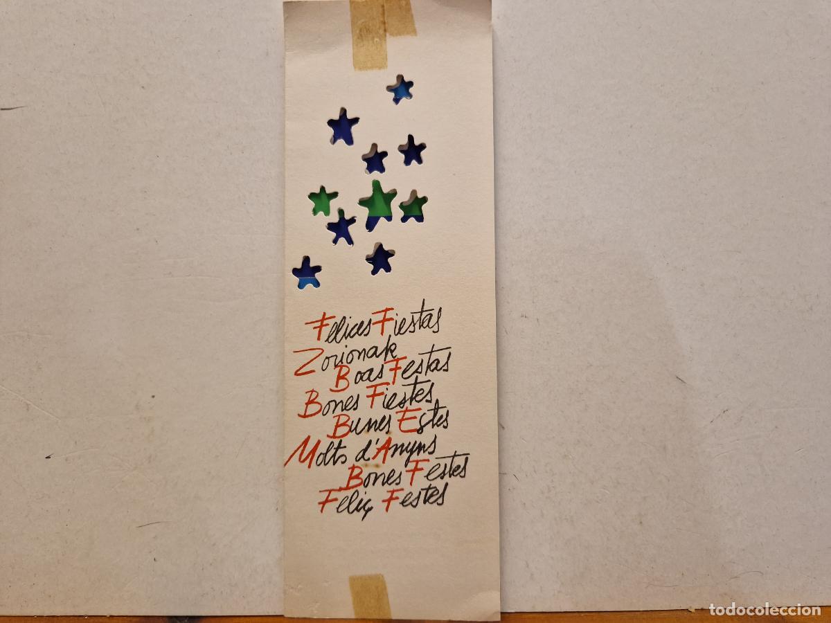 Cartoline: BONITA POSTAL CIRCULADA DE NAVIDAD. DIPTICO. ESTRELLAS