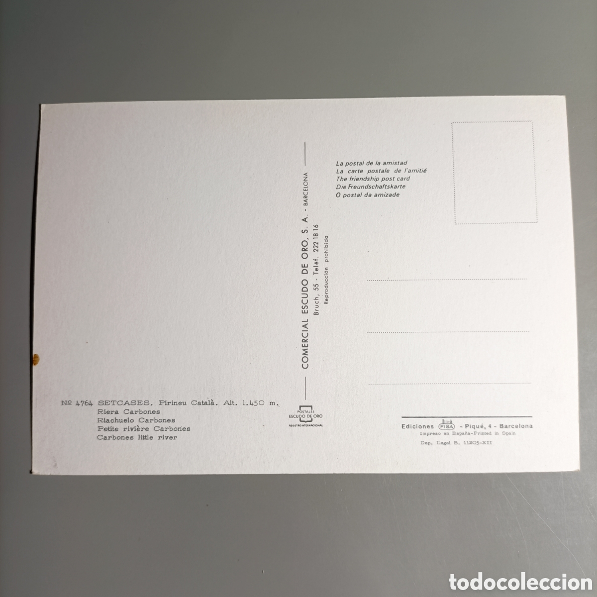 Postales: TARJETA POSTAL SIN CIRCULAR. №4764 SETCASES. RIERA CARBONES - Foto 2