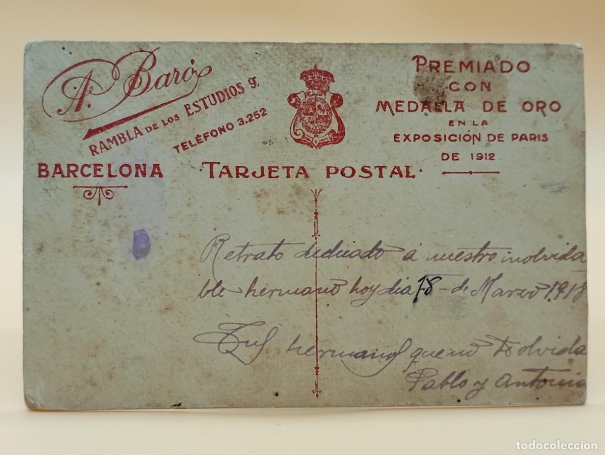Postales: FOTOPOSTAL ESTUDIO A.BARO&acute; BARCELONA - Foto 2