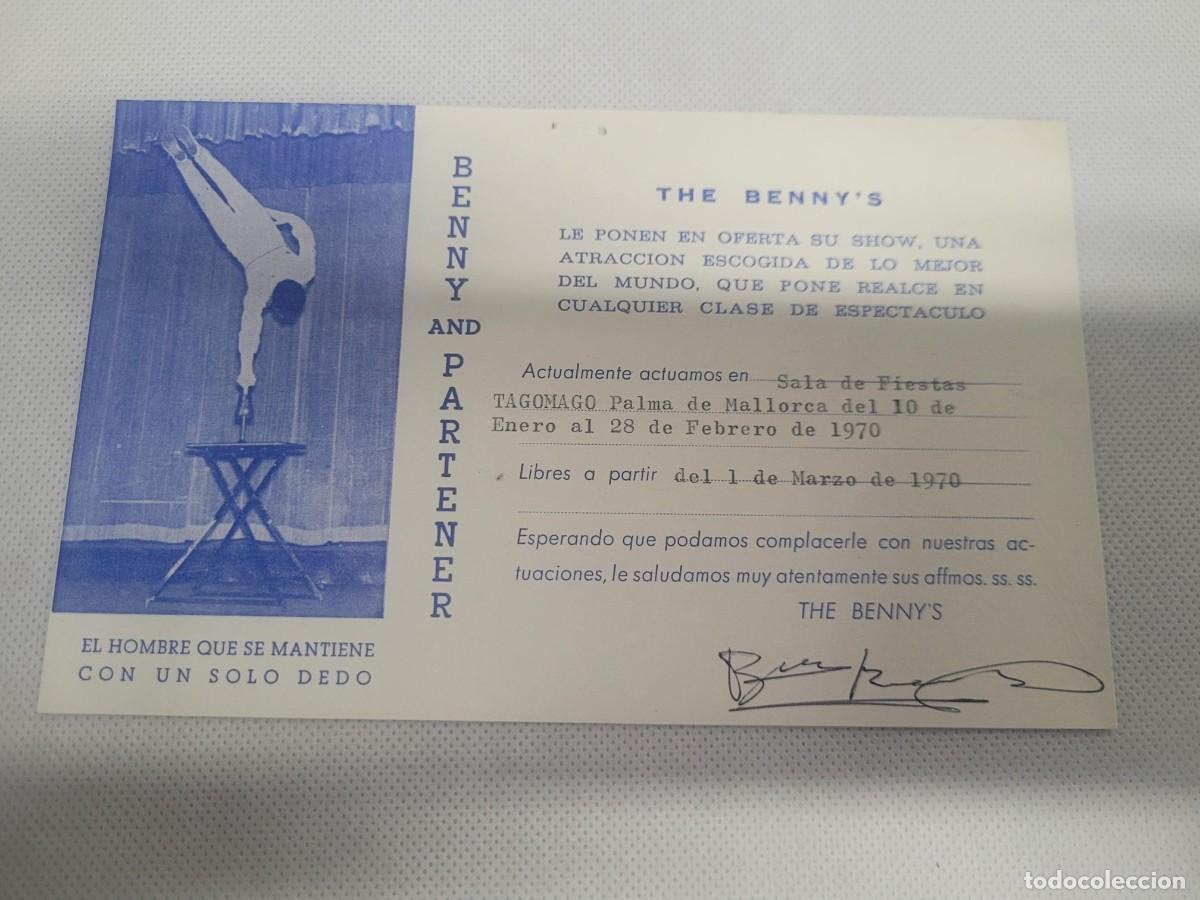 Postales: POSTAL THE BENNYS EQUILIBRISTAS A&Ntilde;O 1970 - Foto 2
