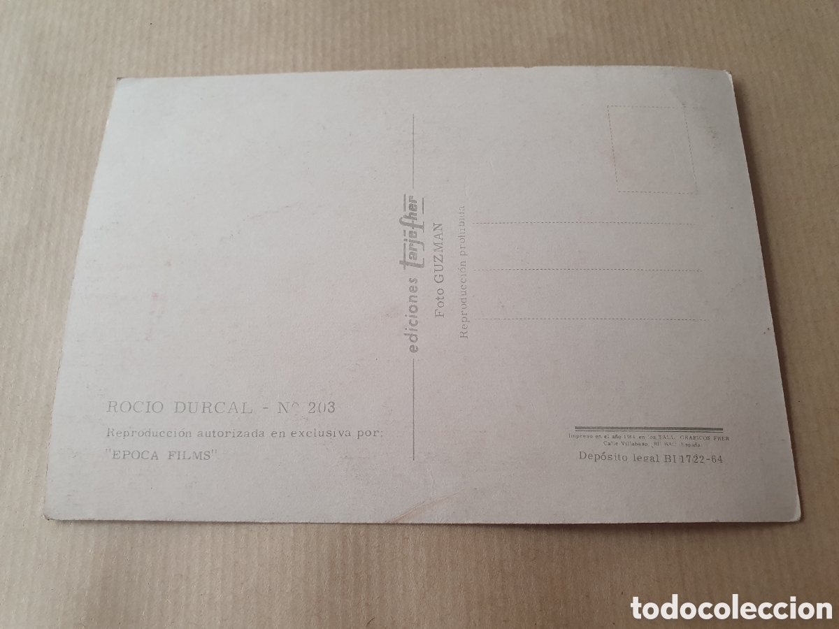 Postales: Ediciones Tarjefher. Roc&iacute;o Durcal. (L8) - Foto 2