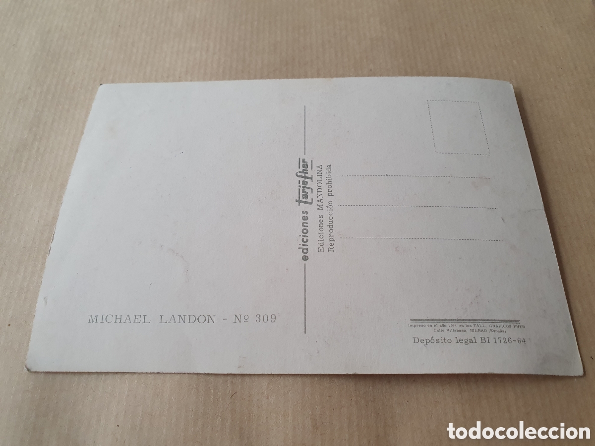 Postales: Ediciones Tarjefher. Michael Landon. (L8) - Foto 2