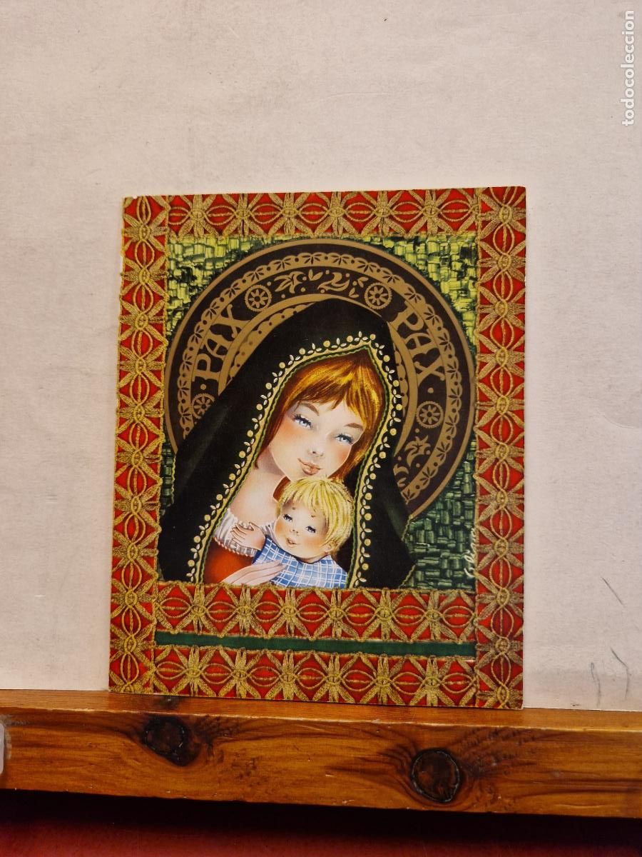 Postales: BONITA POSTAL DE NAVIDAD CIRCULADA. DIPTICO. VIRGEN MARIA Y EL NI&Ntilde;O JESUS