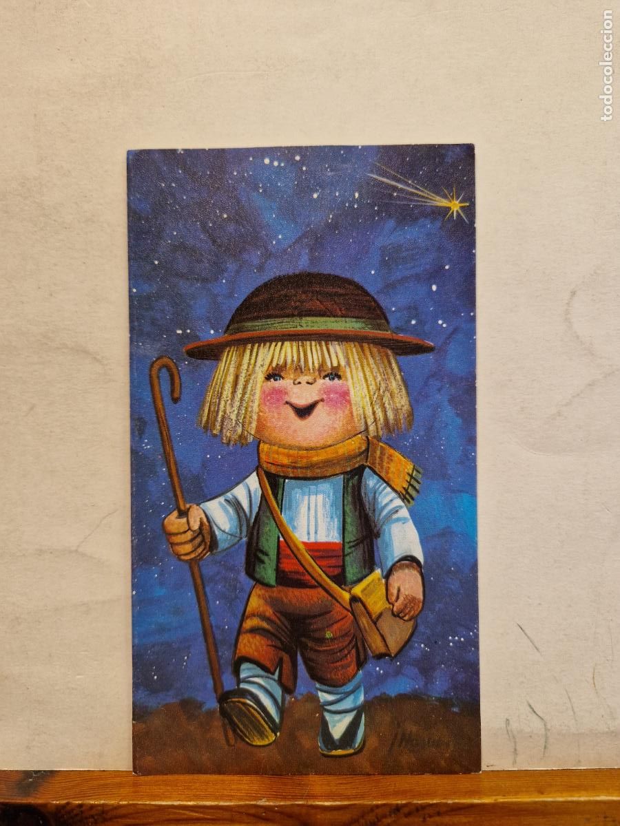 Postais: BONITA POSTAL DE NAVIDAD CIRCULADA. DIPTICO. NI&Ntilde;O ANIMADO