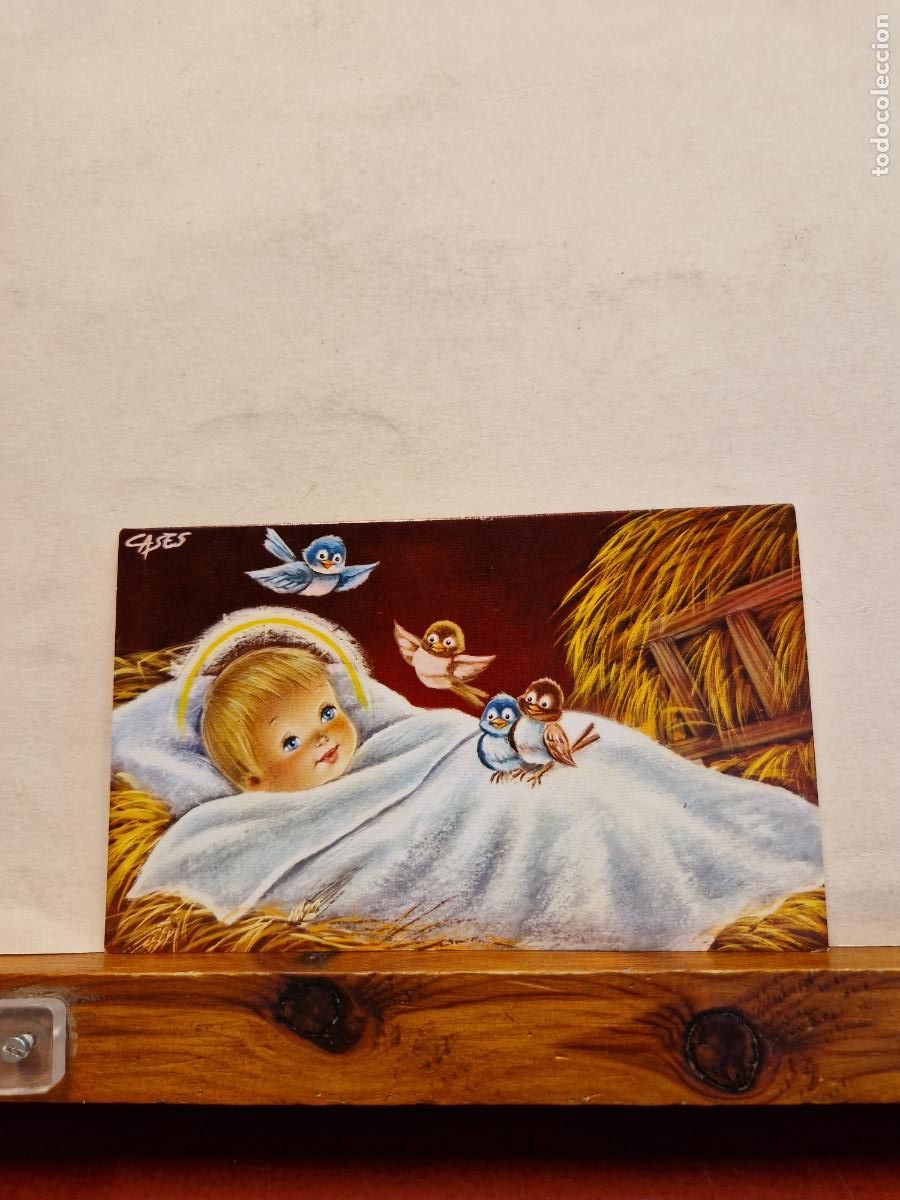 Postales: BONITA POSTAL DE NAVIDAD CIRCULADA. DIPTICO. NI&Ntilde;O JESUS ANIMADO
