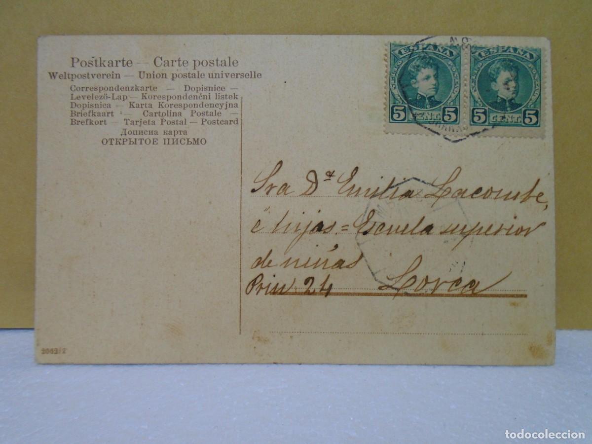 Postales: ANTIGUA POSTAL CIRCULADA CARTAGENA/ LORCA 1907. - Foto 2