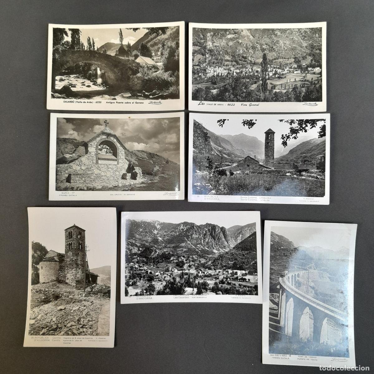 Cartes Postales: P-13710. 7 POSTALES ANTIGUAS DE PIRINEOS Y ANDORRA. ZERKOWITZ, V. CLAVEROI. 1950 CA.