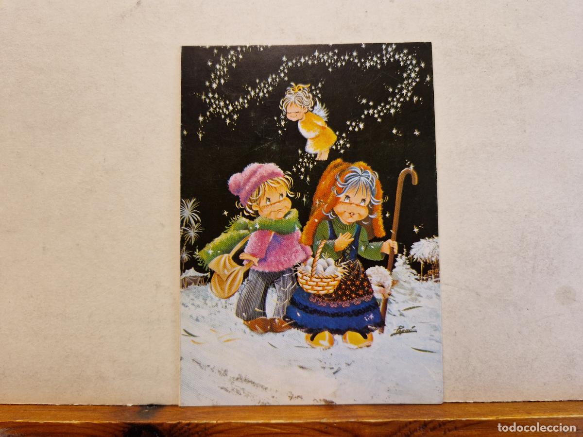 Cartes Postales: BONITA POSTAL CIRCULADA. DIPTICO. ABUELAS NAVIDE&Ntilde;AS