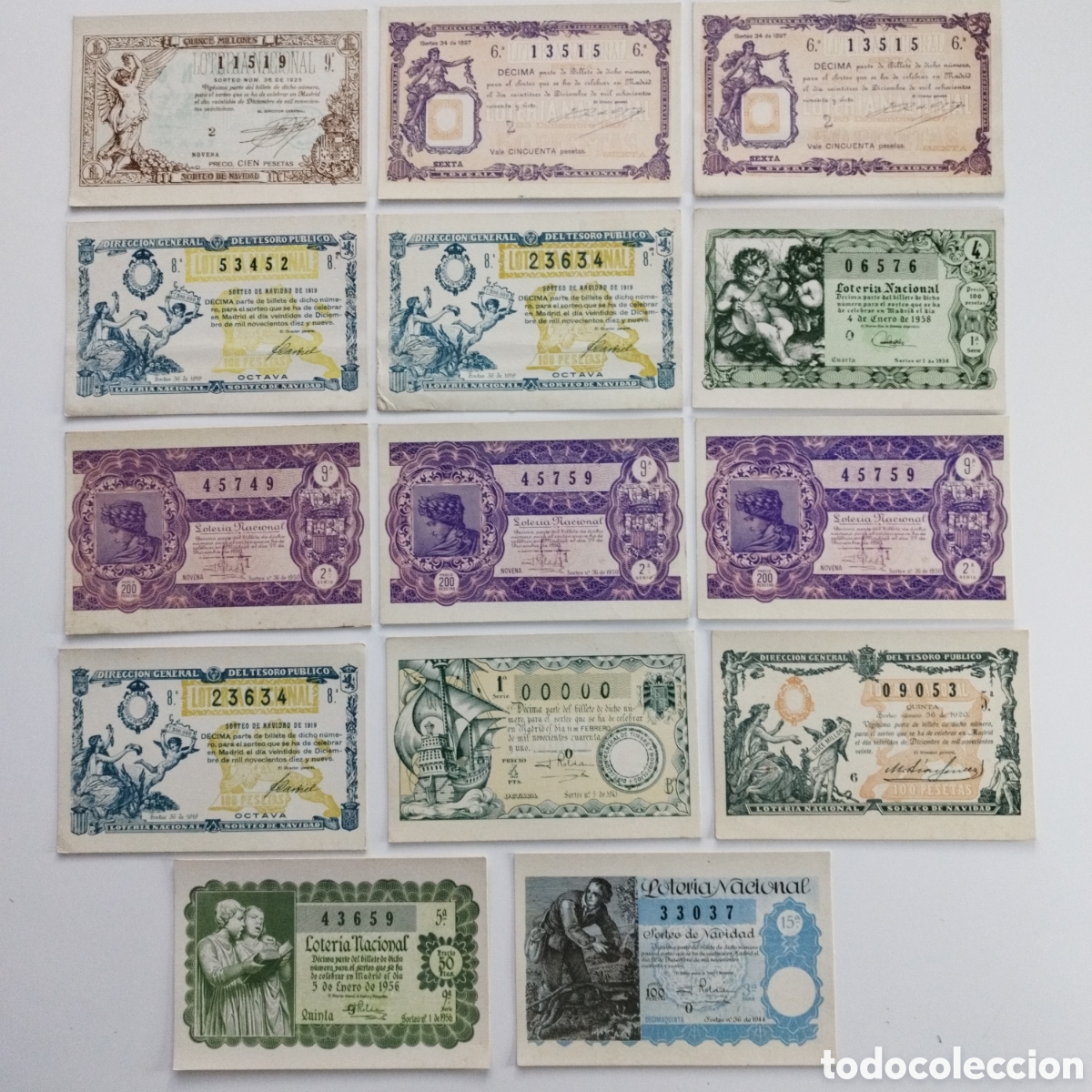 Postales: LOTE 14 POSTALES / LOTERIA NAVIDAD /