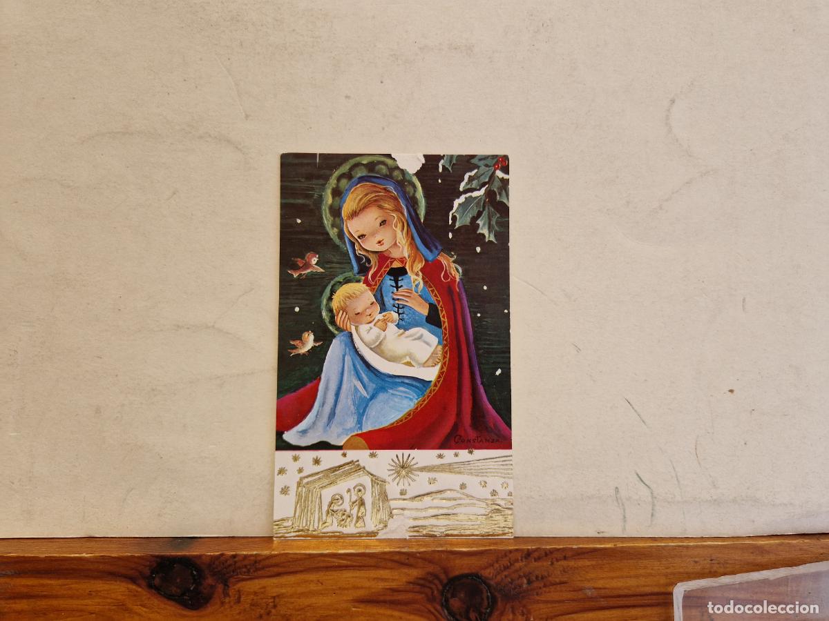 Cartes Postales: BONITA POSTAL CIRCULADA. RETRATO EN DIBUJO VIRGEN MARIA Y JESUS