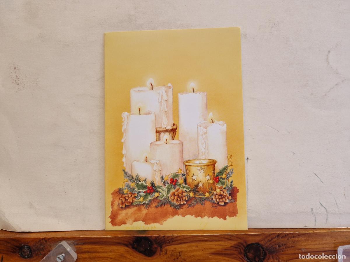 Cartes Postales: BONITA POSTAL CIRCULADA. DIPTICO. VELONES NAVIDE&Ntilde;OS