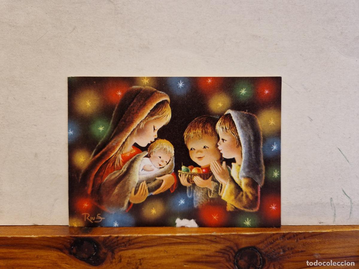 Cartes Postales: BONITA POSTAL CIRCULADA. DIPTICO. NACIMIENTO DEL NI&Ntilde;O JESUS