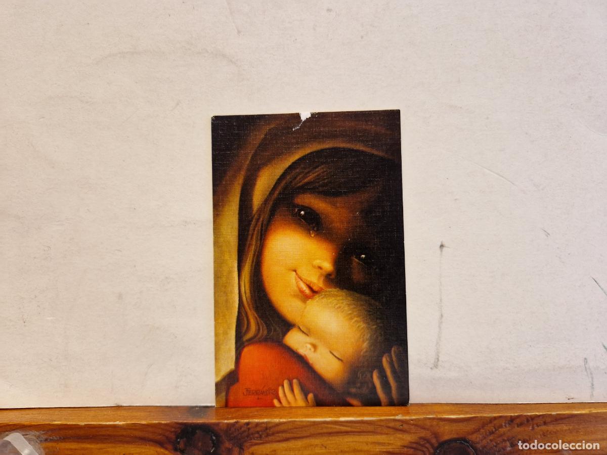 Cartes Postales: BONITA POSTAL CIRCULADA. DIPTICO. DIBUJO DE LA VIRGEN MARIA Y EL NI&Ntilde;O JESUS