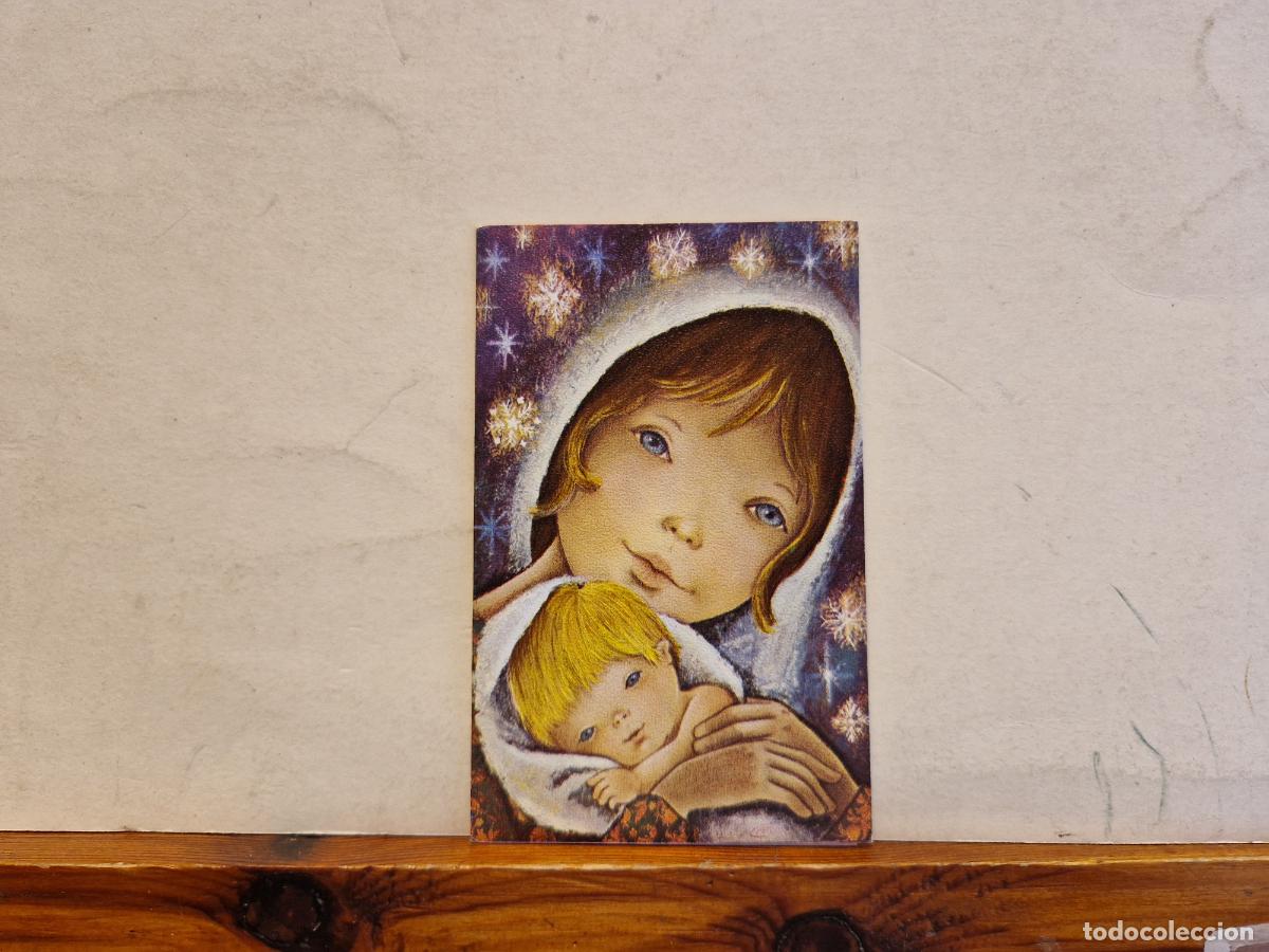 Cartes Postales: BONITA POSTAL CIRCULADA. DIPTICO. DIBUJO DE LA VIRGEN MARIA Y EL NI&Ntilde;O JESUS