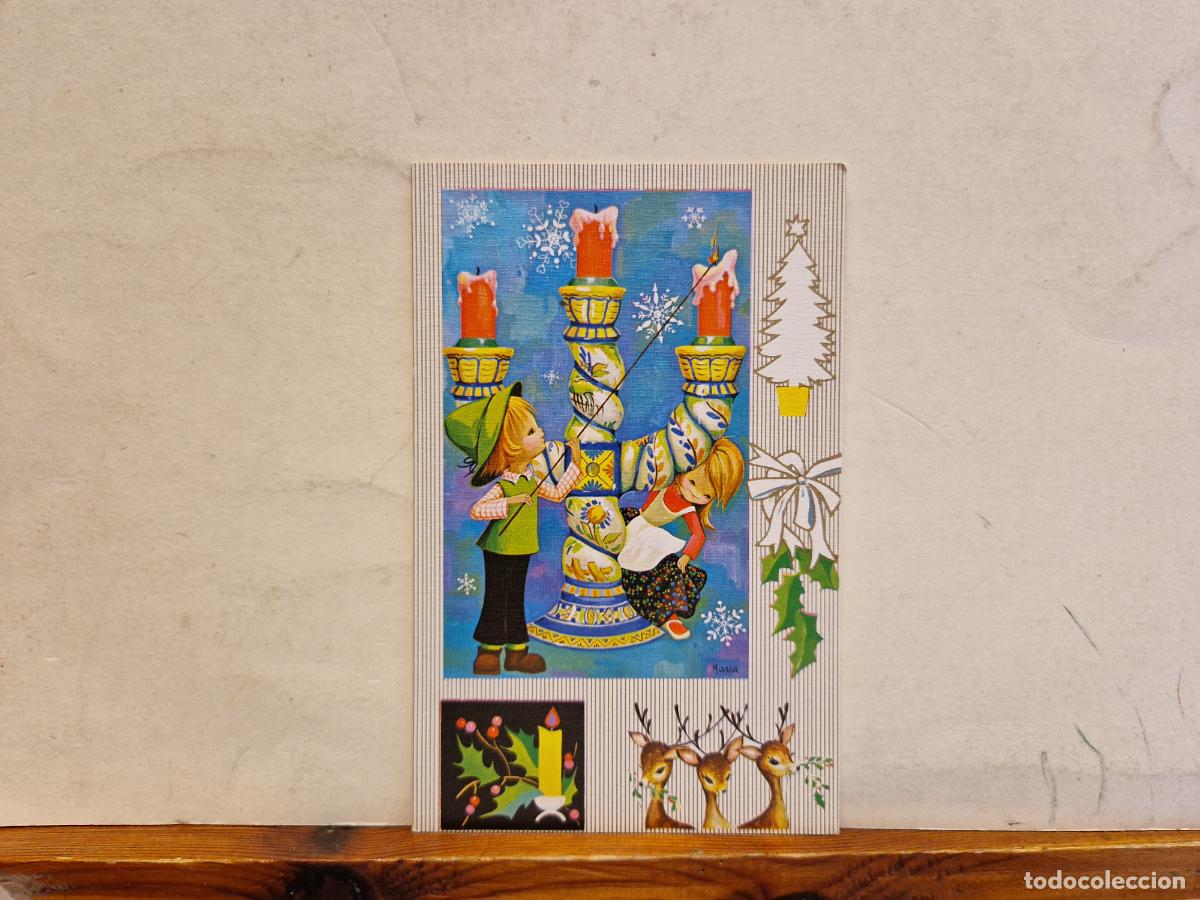 Cartes Postales: BONITA POSTAL CIRCULADA. DIPTICO. DIBUJO NAVIDE&Ntilde;O