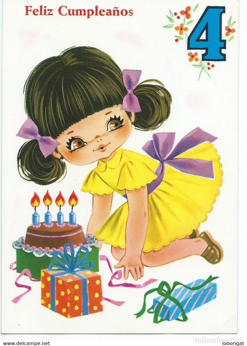 Cartoline: FELICITACION INFANTIL PARA NI&Ntilde;A ( 4 A&Ntilde;OS )