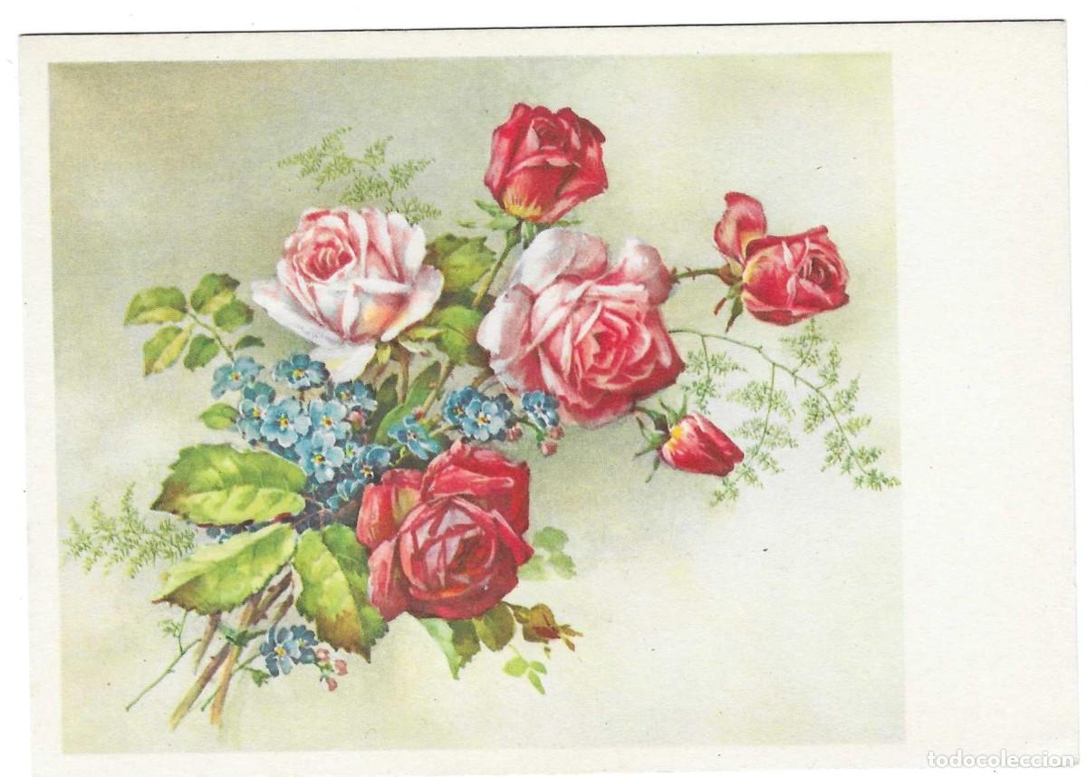 Postcards: Postal Pintura. Flores. 7-flor37