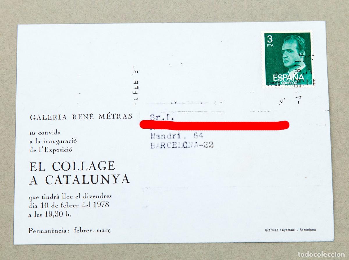Postales: EL COLLAGE A CATALUNYA - REN&Eacute; METRAS - 1978 - Foto 2