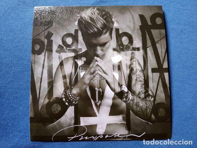 Postcards: POSTAL COVER MUSICA JUSTIN BIEBER 2014 PURPOSE 12,5x12,5 CARTON GRANULADO TRASERA BLANCA