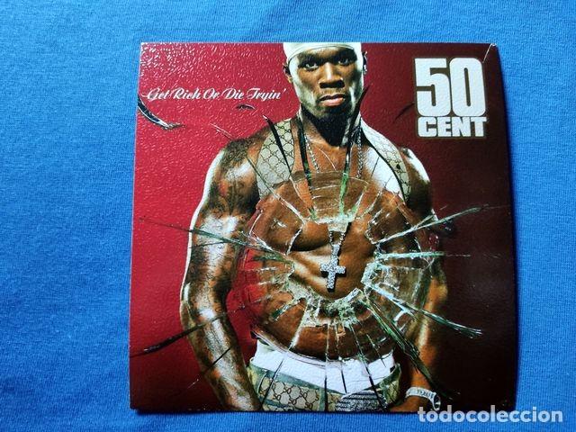 Postales: POSTAL COVER MUSICA 50 CENT 2019 GET RICH OR DIE TRYIN 12,5x12,5 CARTON GRANULADO TRASERA BLANCA
