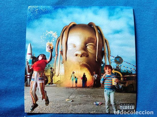 Postcards: POSTAL COVER MUSICA TRAVIS SCOTT 2018 ASTROWORLD 12,5x12,5 CARTON GRANULADO TRASERA BLANCA