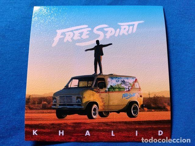Postais: POSTAL COVER MUSICA KHALID 2019 FREE SPIRIT 12,5x12,5 CARTON GRANULADO TRASERA BLANCA