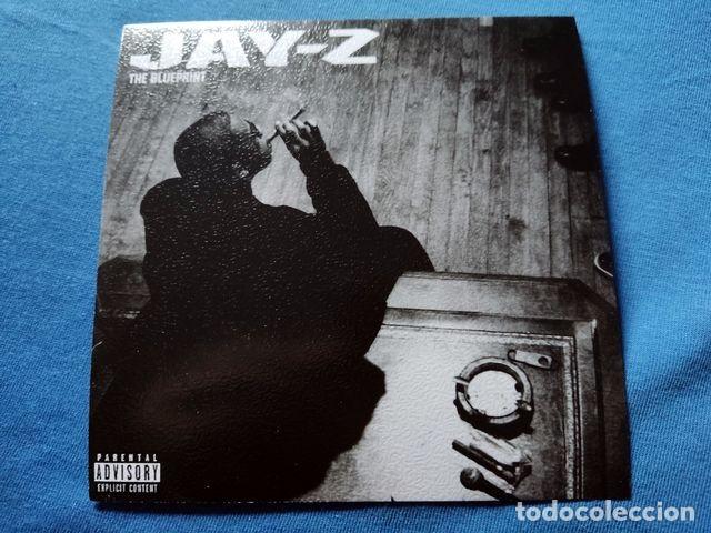 Postales: POSTAL COVER MUSICA JAY-Z 2001 THE BLUEPRINT 12,5x12,5 CARTON GRANULADO TRASERA BLANCA