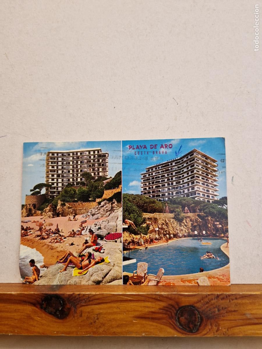 Cartes Postales: BONITA POSTAL CIRCULADA. PLAYA DE ARO. COSTA BRAVA