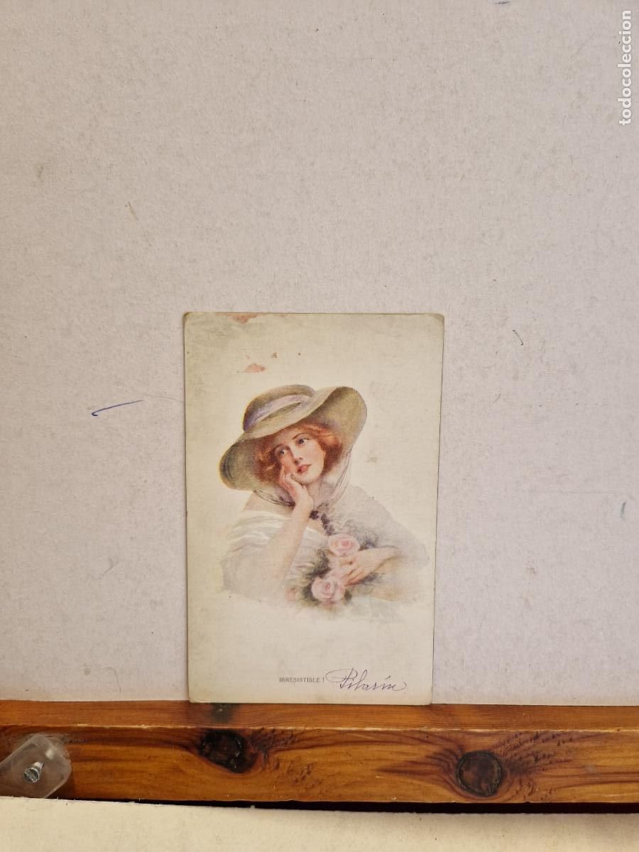 Cartes Postales: BONITA POSTAL CIRCULADA. PINTURA DE ELEGANTE MUJER.