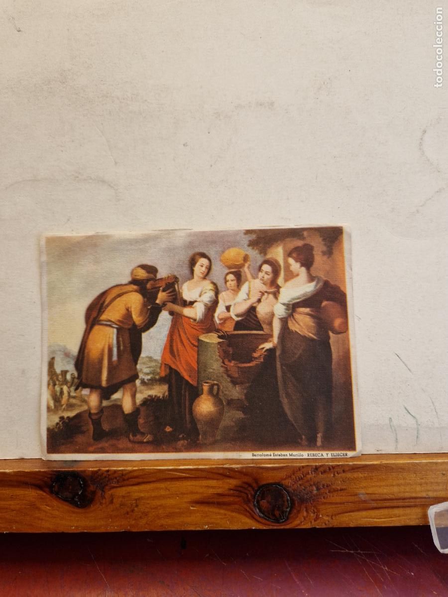 Postales: BONITO POSTAL CIRCULADA. BARTOLOM&Egrave; ESTEBAN MURILLO. REBECA Y ELIECER. - Foto 1