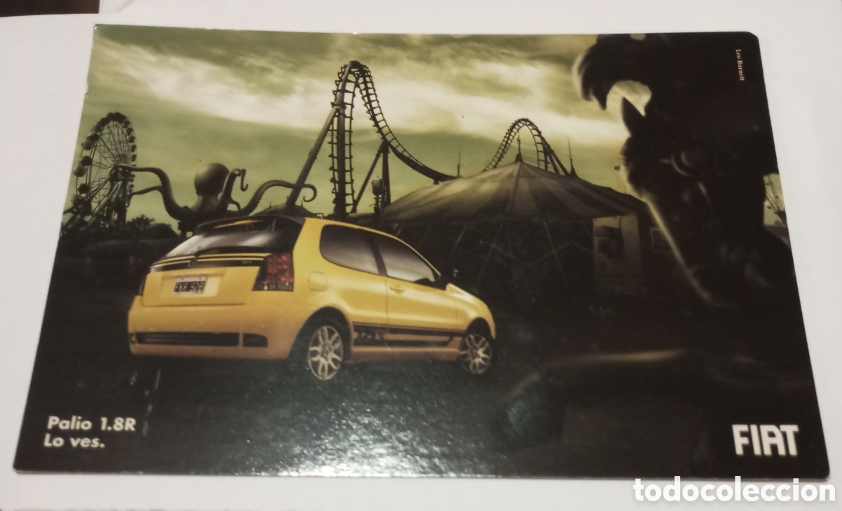 Postales: Postal publicitaria Fiat palio 1.8R