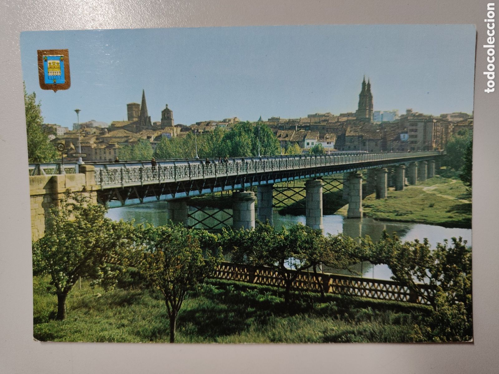 Postales: Postal Logro&ntilde;o - puente hierro - tdkc7 - Foto 1