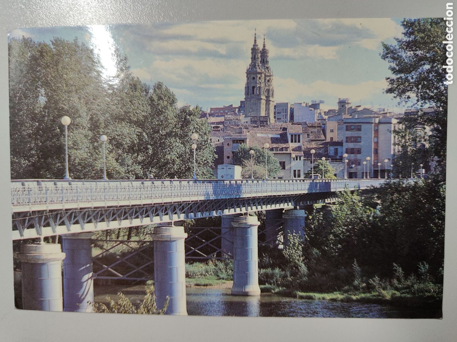 Postales: Postal Logro&ntilde;o - puente hierro - tdkc7 - Foto 1
